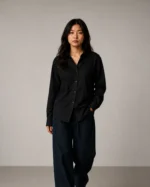 Relaxed Modal Shirt- Black