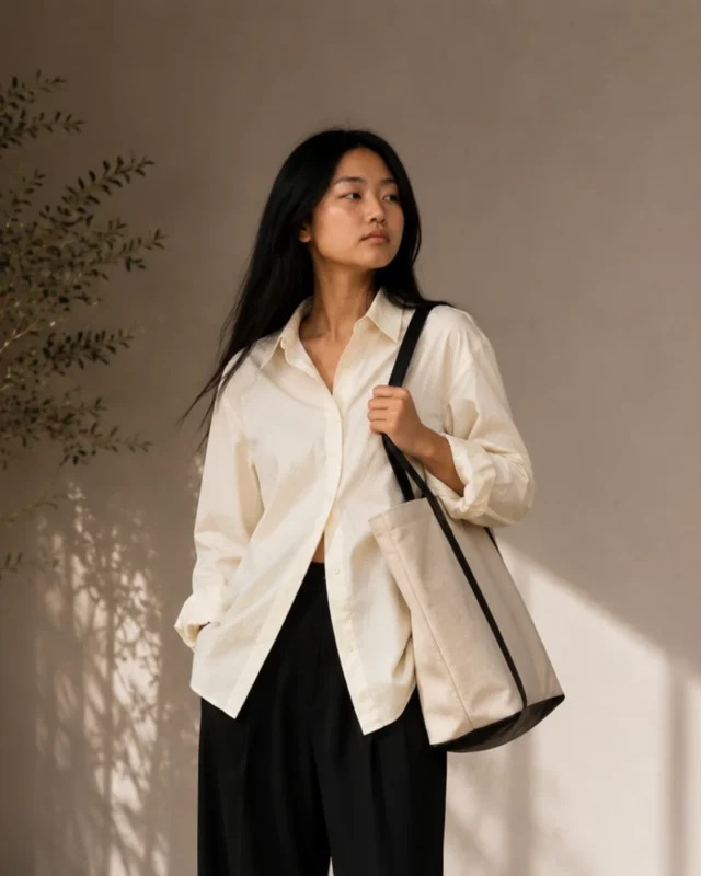 ivory relaxed shirt for women