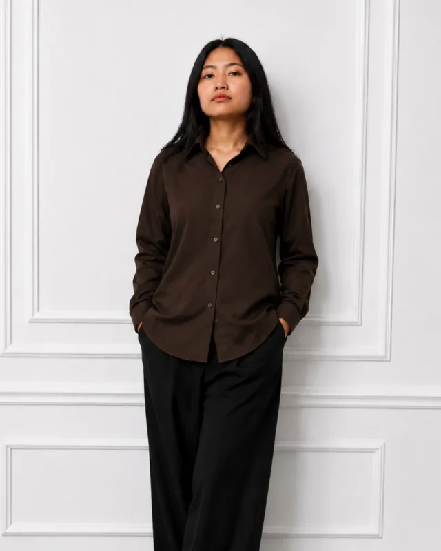 Relaxed Modal Shirt- Mocha